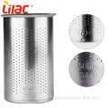 Tetera de cristal lila con infusor de acero inoxidable